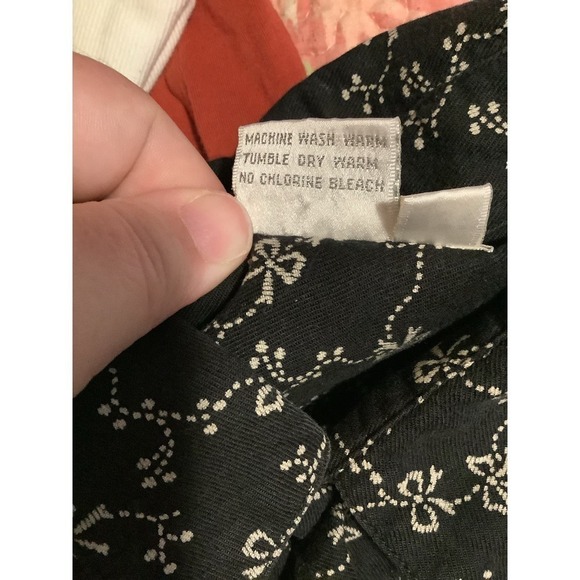 Calvin Klein Sports Vintage 80’s button down Printed Bow Top Size Medium - Picture 4 of 4